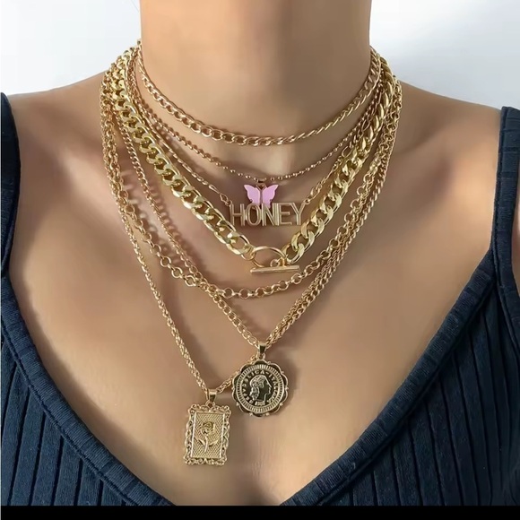 Jewelry - Gold Layered Necklace Set
00001